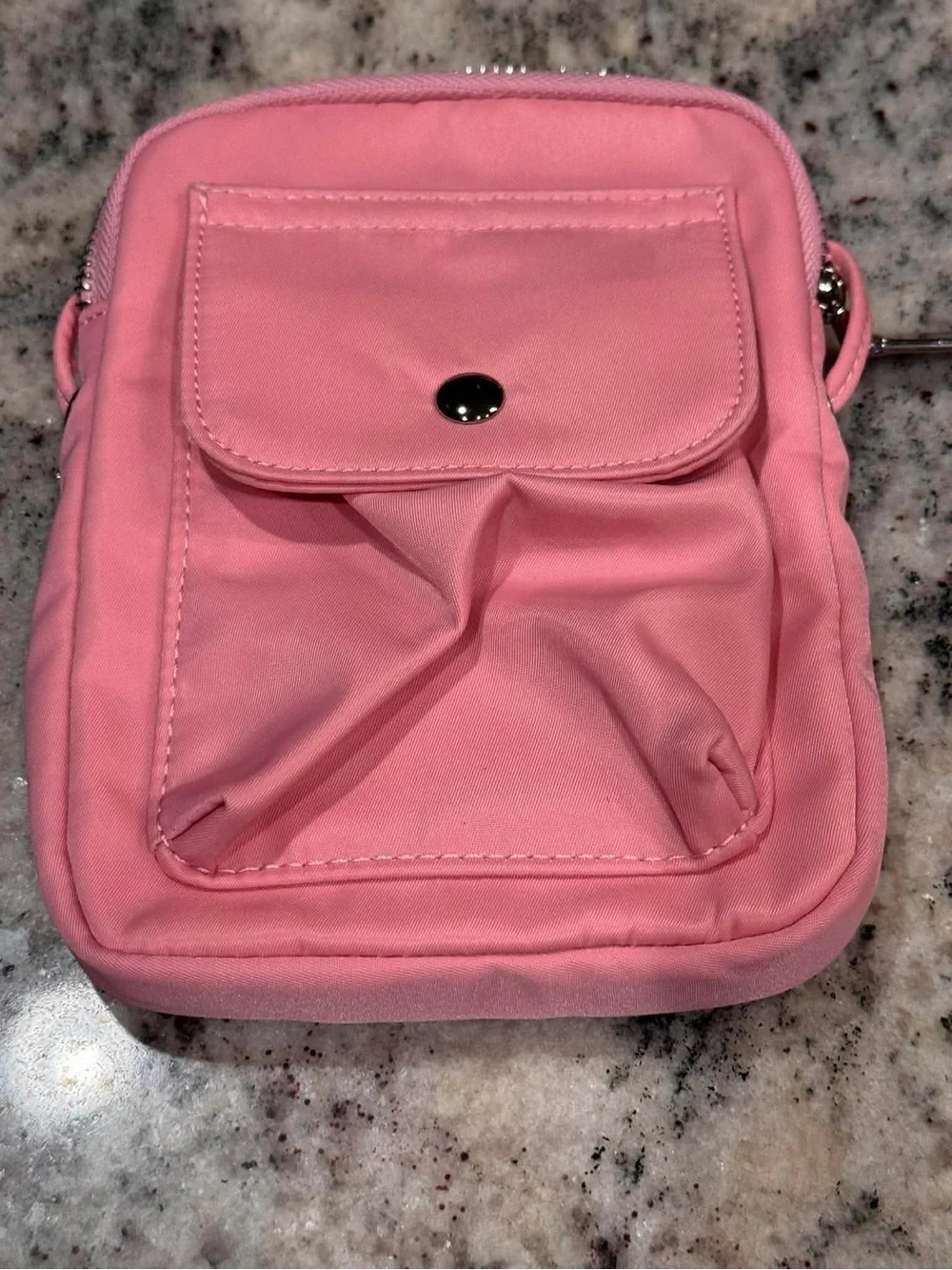 Pink Crossbody Bag - Compact Everyday Pouch 7”x5”